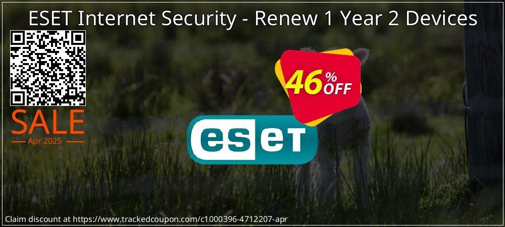 ESET Internet Security - Renew 1 Year 2 Devices coupon on Working Day sales