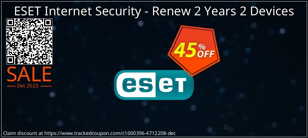 ESET Internet Security - Renew 2 Years 2 Devices coupon on Easter Day sales