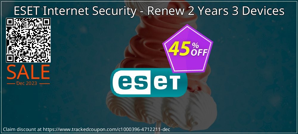 ESET Internet Security - Renew 2 Years 3 Devices coupon on Palm Sunday offer