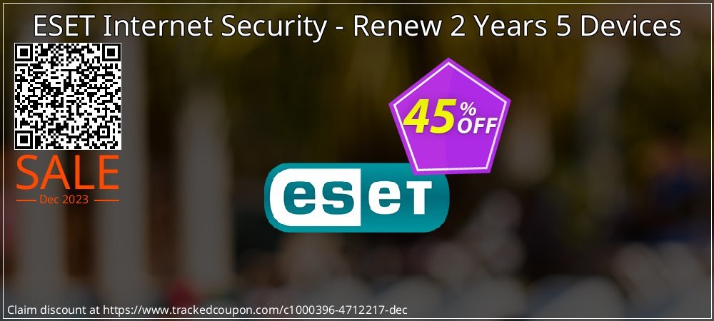 ESET Internet Security - Renew 2 Years 5 Devices coupon on April Fools' Day sales