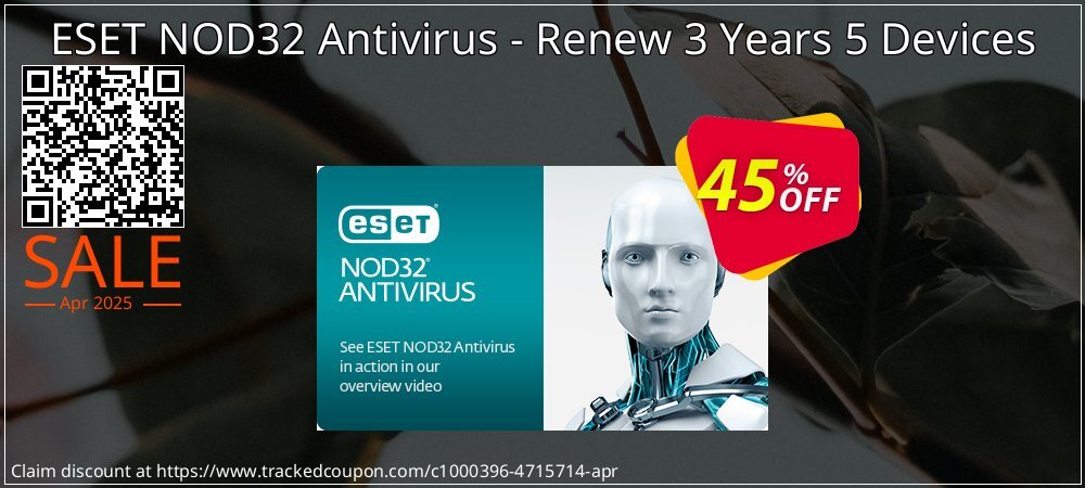 ESET NOD32 Antivirus - Renew 3 Years 5 Devices coupon on Tell a Lie Day offering sales