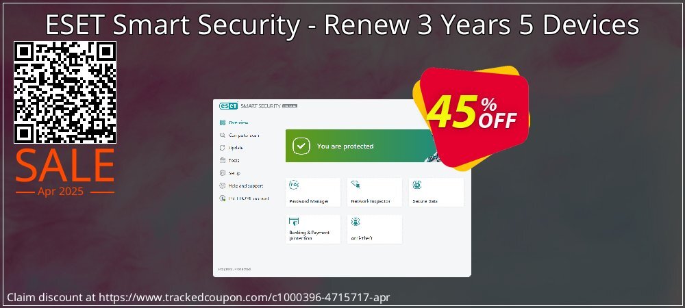 ESET Smart Security - Renew 3 Years 5 Devices coupon on April Fools Day discounts