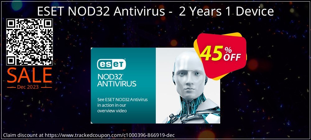 ESET NOD32 Antivirus -  2 Years 1 Device coupon on April Fools' Day offering sales