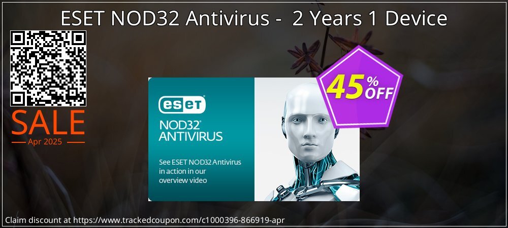 ESET NOD32 Antivirus -  2 Years 1 Device coupon on April Fools' Day offering sales