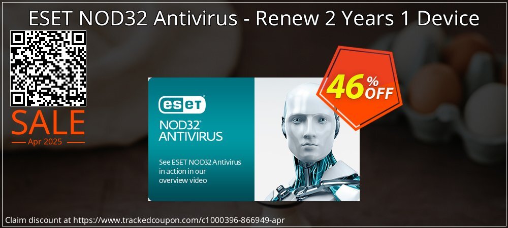 ESET NOD32 Antivirus - Renew 2 Years 1 Device coupon on World Password Day deals