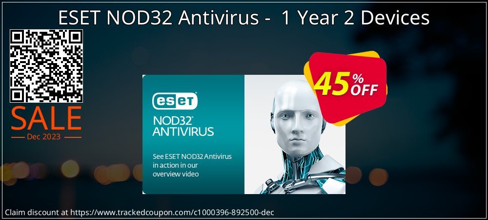 ESET NOD32 Antivirus -  1 Year 2 Devices coupon on National Walking Day sales