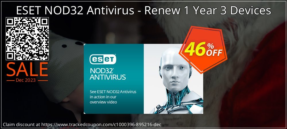 ESET NOD32 Antivirus - Renew 1 Year 3 Devices coupon on Palm Sunday super sale