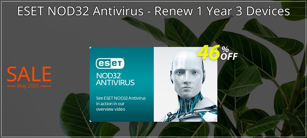 ESET NOD32 Antivirus - Renew 1 Year 3 Devices coupon on National Loyalty Day promotions