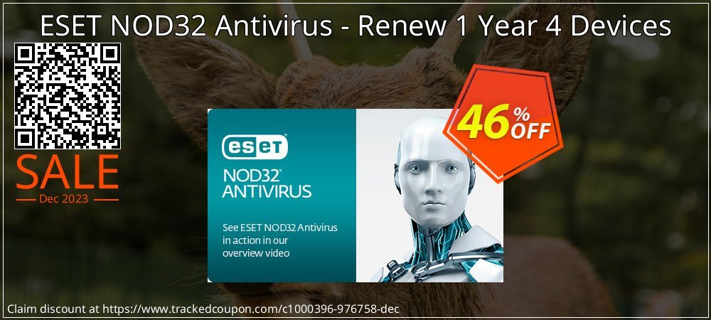 ESET NOD32 Antivirus - Renew 1 Year 4 Devices coupon on Constitution Memorial Day deals