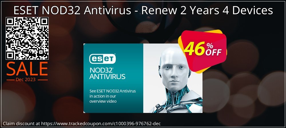 ESET NOD32 Antivirus - Renew 2 Years 4 Devices coupon on April Fools Day discount