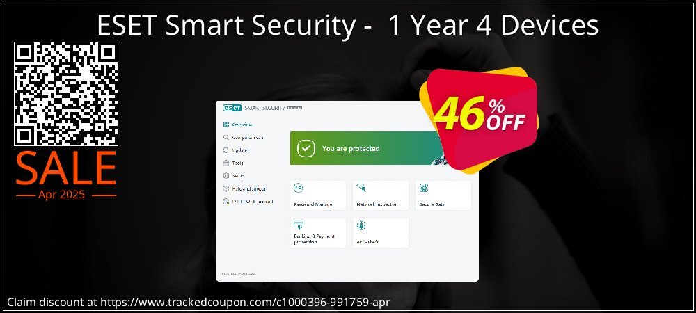 ESET Smart Security -  1 Year 4 Devices coupon on World Password Day promotions