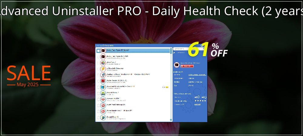 Advanced Uninstaller PRO - Daily Health Check - 2 years  coupon on Palm Sunday offer