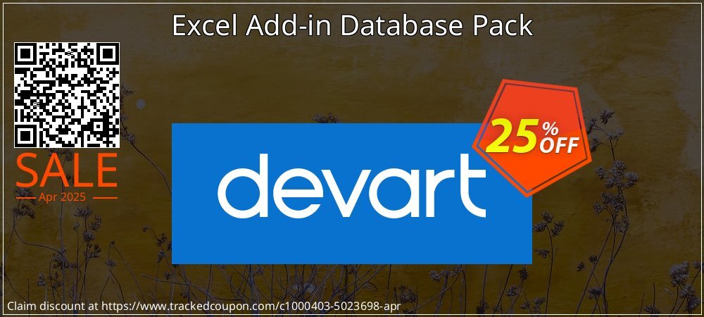 Excel Add-in Database Pack coupon on Easter Day discounts