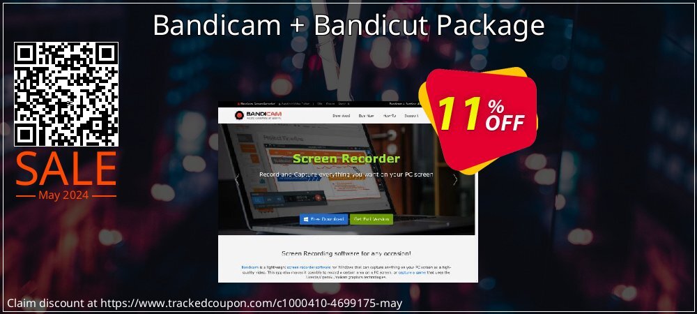 Bandicam + Bandicut Package coupon on Mother Day offering sales