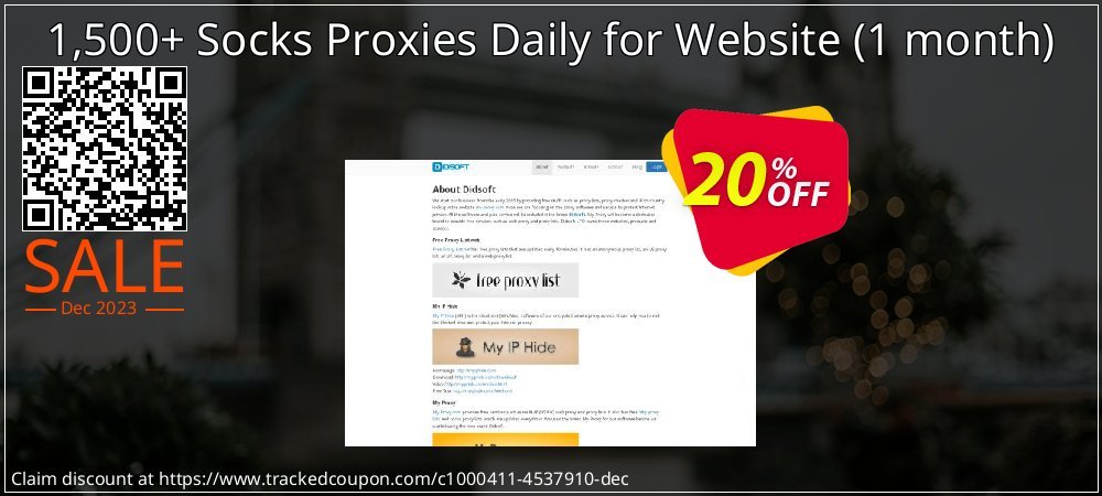 1,500+ Socks Proxies Daily for Website - 1 month  coupon on National Walking Day offer