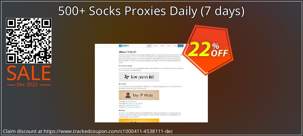 500+ Socks Proxies Daily - 7 days  coupon on World Party Day offering sales