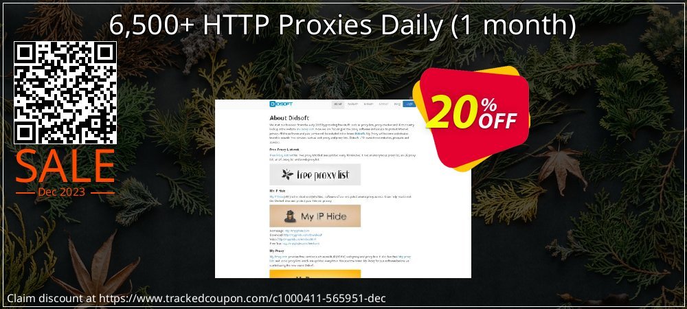 6,500+ HTTP Proxies Daily - 1 month  coupon on World Party Day offering discount