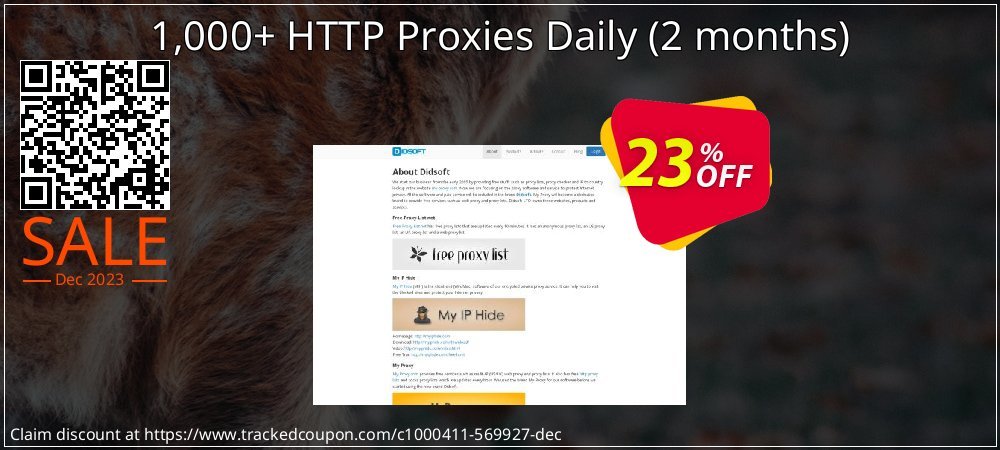 1,000+ HTTP Proxies Daily - 2 months  coupon on April Fools' Day offer