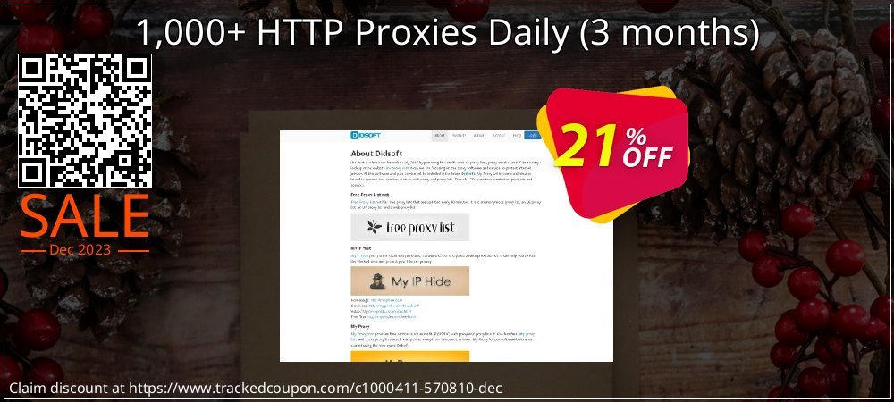1,000+ HTTP Proxies Daily - 3 months  coupon on National Walking Day discount