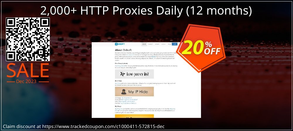 2,000+ HTTP Proxies Daily - 12 months  coupon on National Walking Day deals