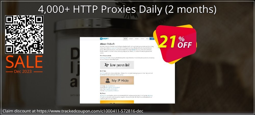 4,000+ HTTP Proxies Daily - 2 months  coupon on World Party Day offer
