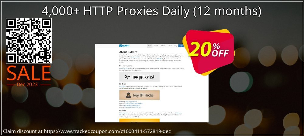 4,000+ HTTP Proxies Daily - 12 months  coupon on April Fools' Day offering discount