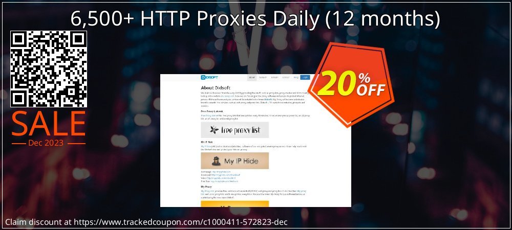 6,500+ HTTP Proxies Daily - 12 months  coupon on Easter Day sales