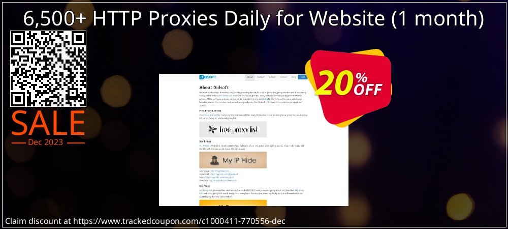 6,500+ HTTP Proxies Daily for Website - 1 month  coupon on Palm Sunday offer