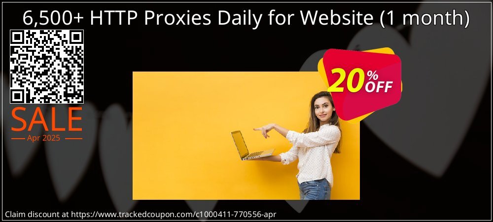 6,500+ HTTP Proxies Daily for Website - 1 month  coupon on Palm Sunday offer