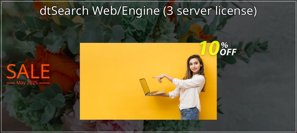 dtSearch Web/Engine - 3 server license  coupon on Palm Sunday offering discount