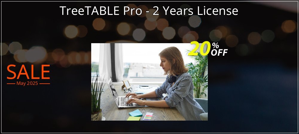 TreeTABLE Pro - 2 Years License coupon on Mother's Day sales
