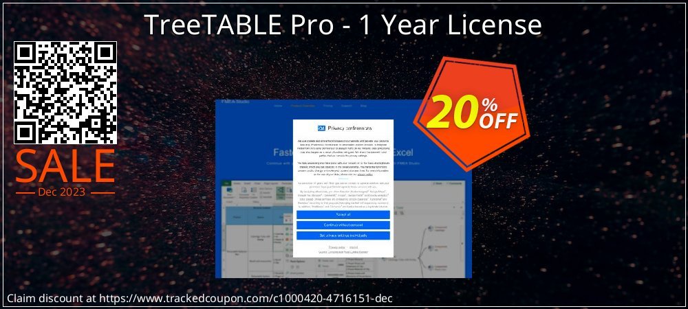 TreeTABLE Pro - 1 Year License coupon on World Party Day discounts