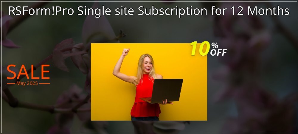 RSForm!Pro Single site Subscription for 12 Months coupon on World Password Day offering sales