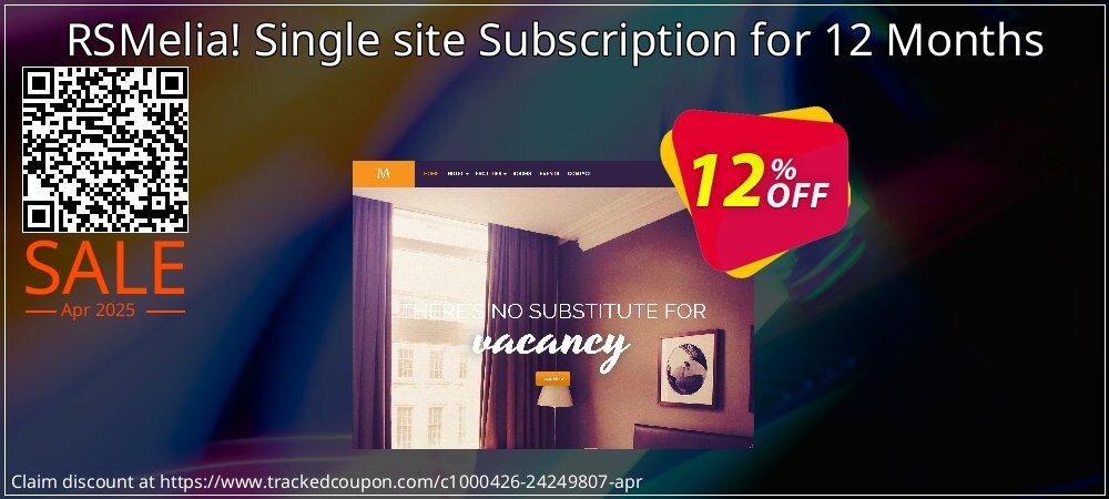 RSMelia! Single site Subscription for 12 Months coupon on Working Day discounts