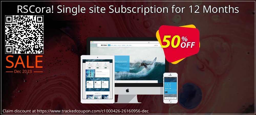 RSCora! Single site Subscription for 12 Months coupon on World Party Day offering sales