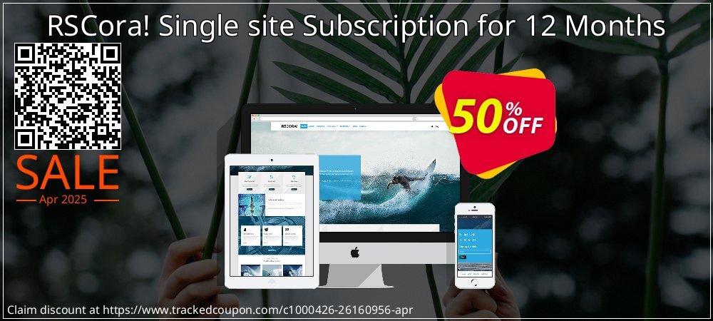 RSCora! Single site Subscription for 12 Months coupon on National Loyalty Day super sale