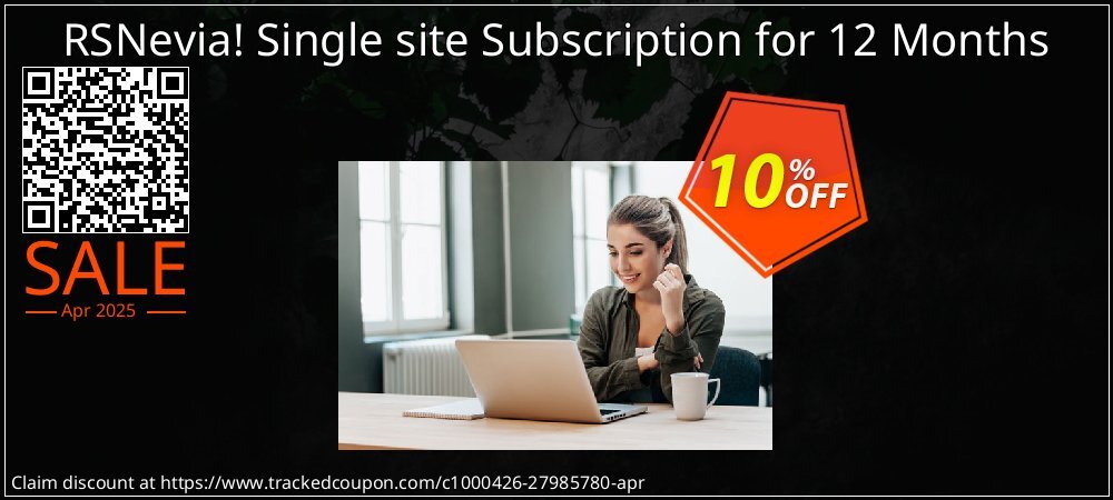 RSNevia! Single site Subscription for 12 Months coupon on World Backup Day super sale