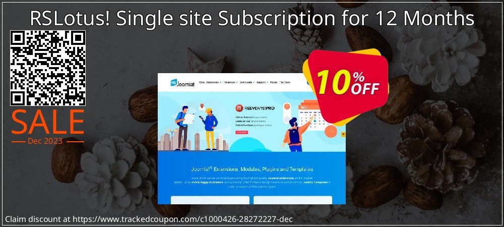 RSLotus! Single site Subscription for 12 Months coupon on Working Day discount
