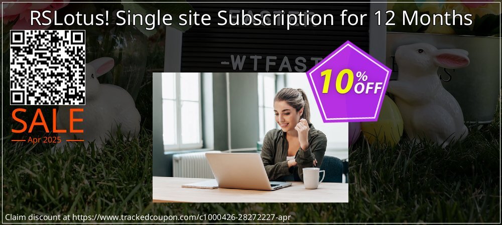 RSLotus! Single site Subscription for 12 Months coupon on April Fools' Day offer