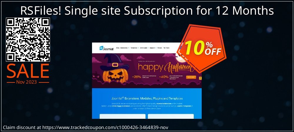 RSFiles! Single site Subscription for 12 Months coupon on April Fools' Day super sale