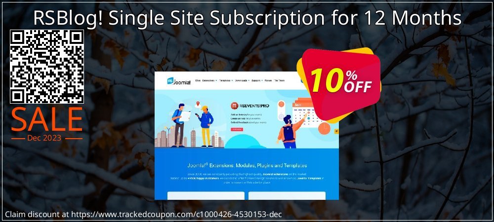RSBlog! Single Site Subscription for 12 Months coupon on Easter Day sales