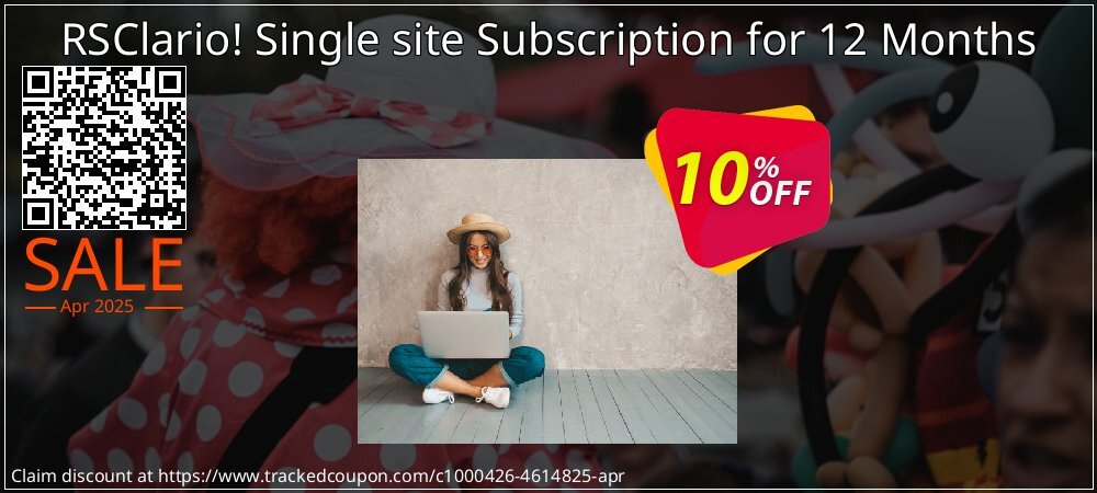 RSClario! Single site Subscription for 12 Months coupon on Mother Day deals