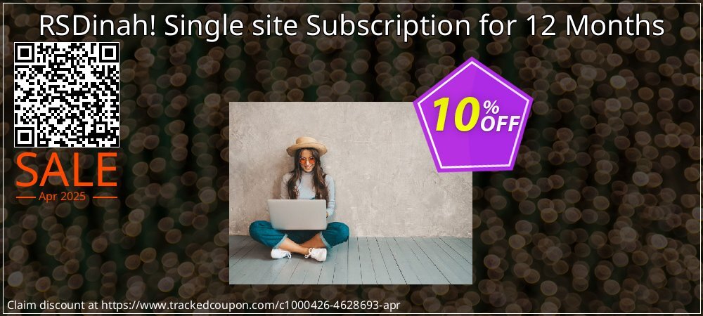 RSDinah! Single site Subscription for 12 Months coupon on Constitution Memorial Day sales