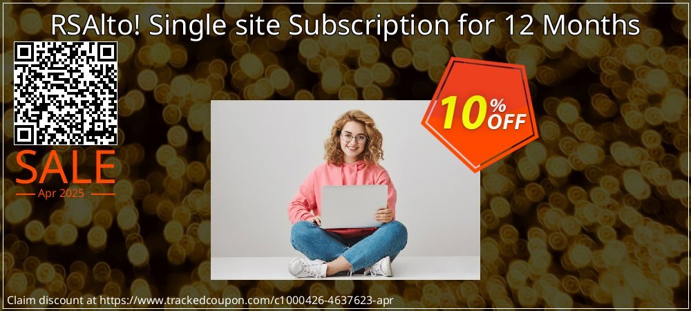 RSAlto! Single site Subscription for 12 Months coupon on Easter Day deals