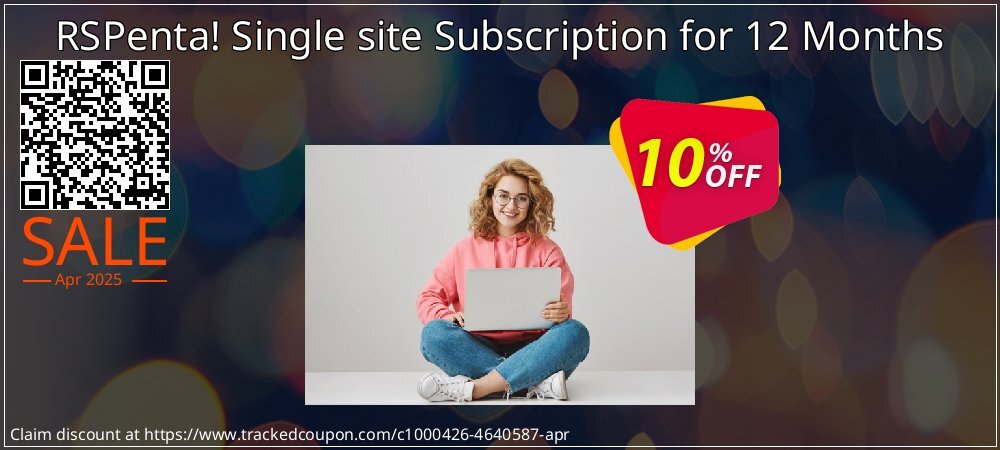 RSPenta! Single site Subscription for 12 Months coupon on April Fools' Day offering discount