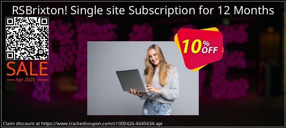 RSBrixton! Single site Subscription for 12 Months coupon on Tell a Lie Day offer