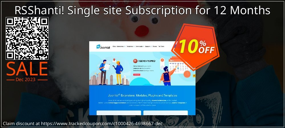 RSShanti! Single site Subscription for 12 Months coupon on April Fools Day super sale