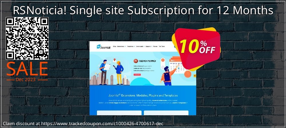 RSNoticia! Single site Subscription for 12 Months coupon on Working Day offering sales
