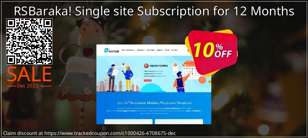RSBaraka! Single site Subscription for 12 Months coupon on Mother Day promotions