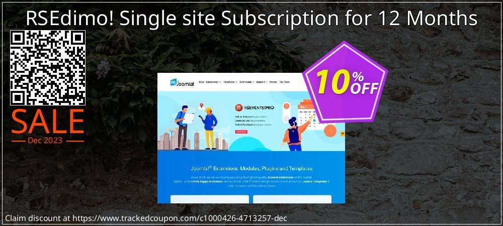 RSEdimo! Single site Subscription for 12 Months coupon on Working Day sales
